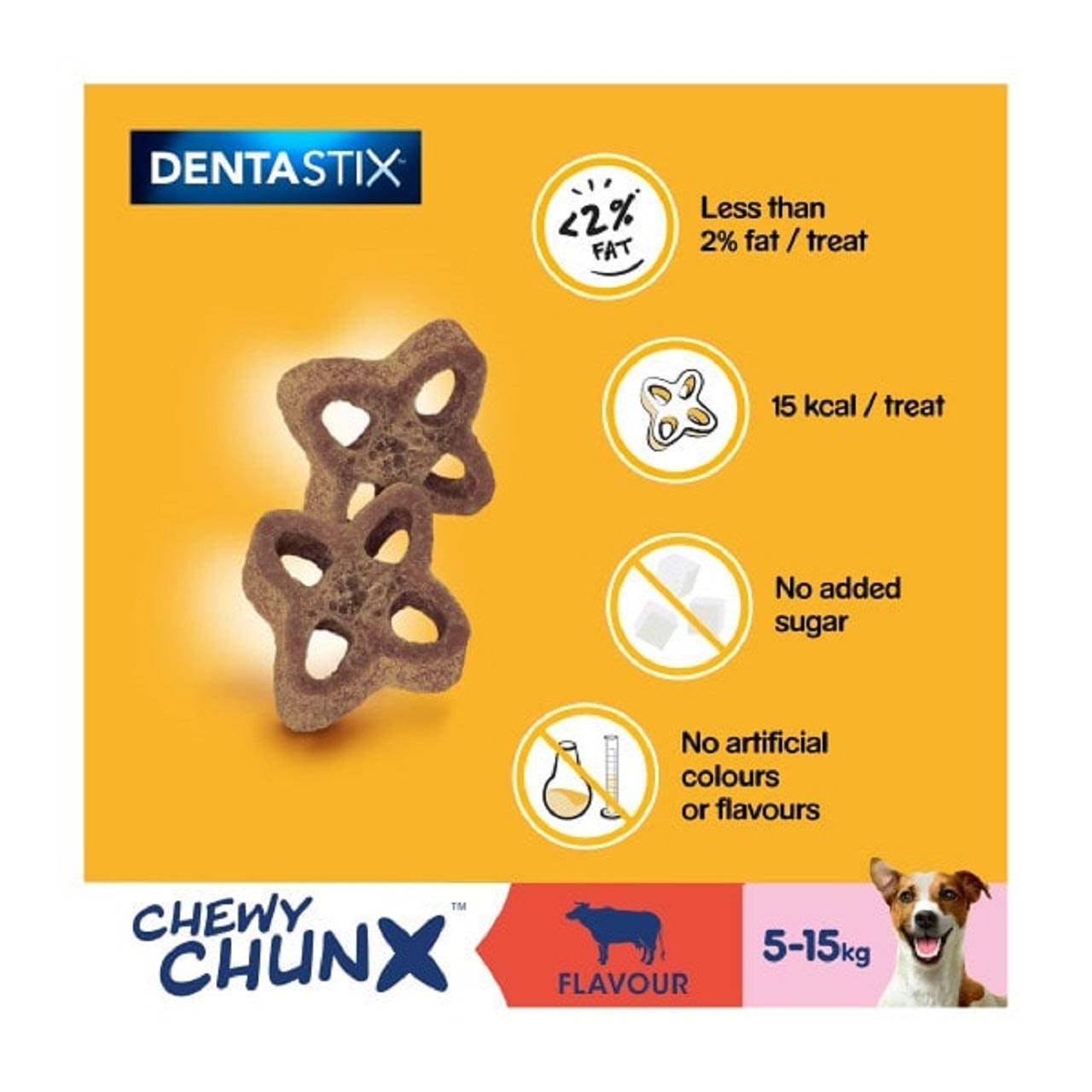 Pedigree Dentastix Chewy Chunx Mini Adult Small Dog Treat Beef