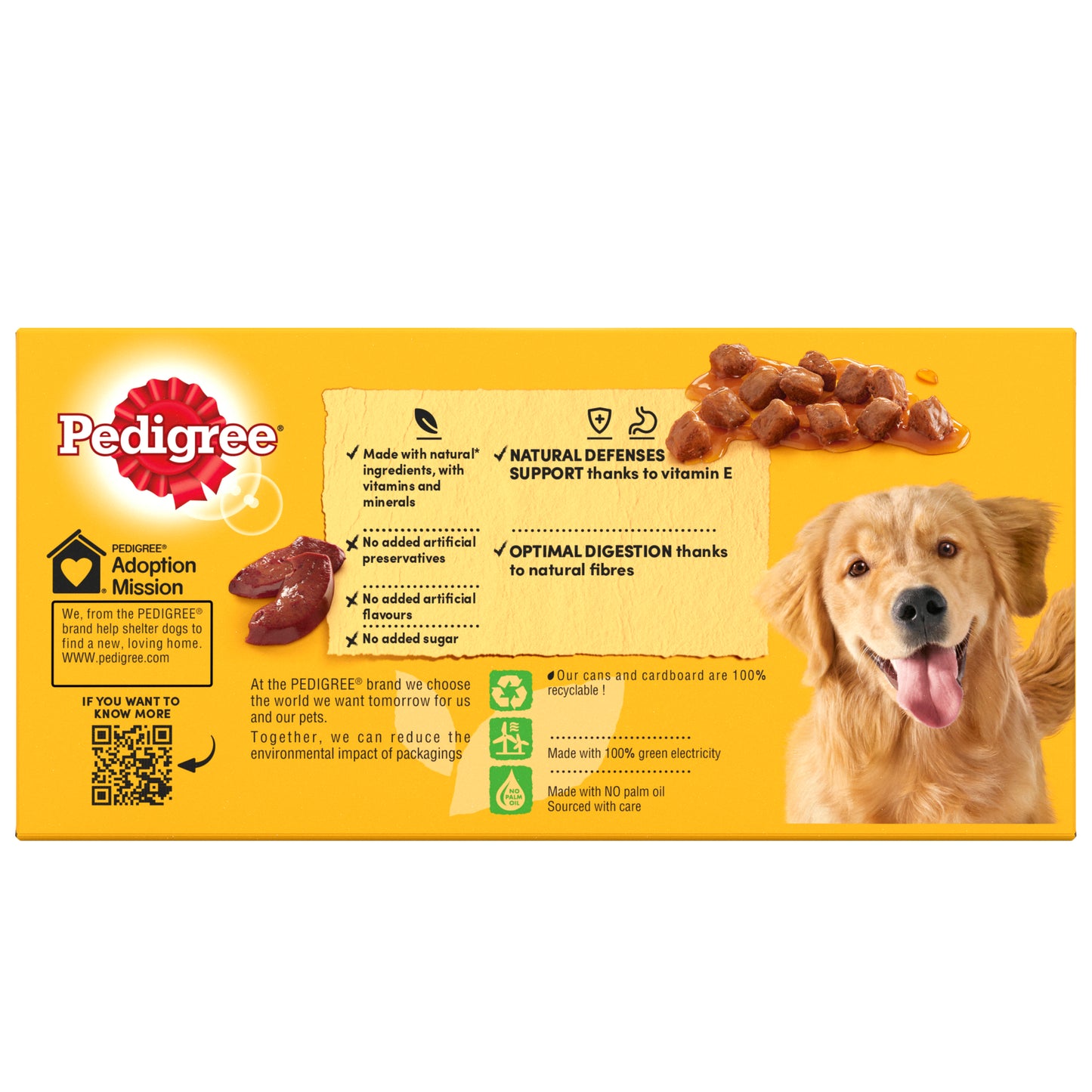 Pedigree Adult Wet Dog Food Tins Mixed in Gravy