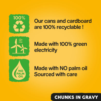 Pedigree Adult Wet Dog Food Tins Mixed in Gravy