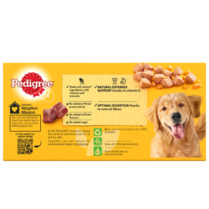 Pedigree Adult Wet Dog Food Tins Mixed in Jelly