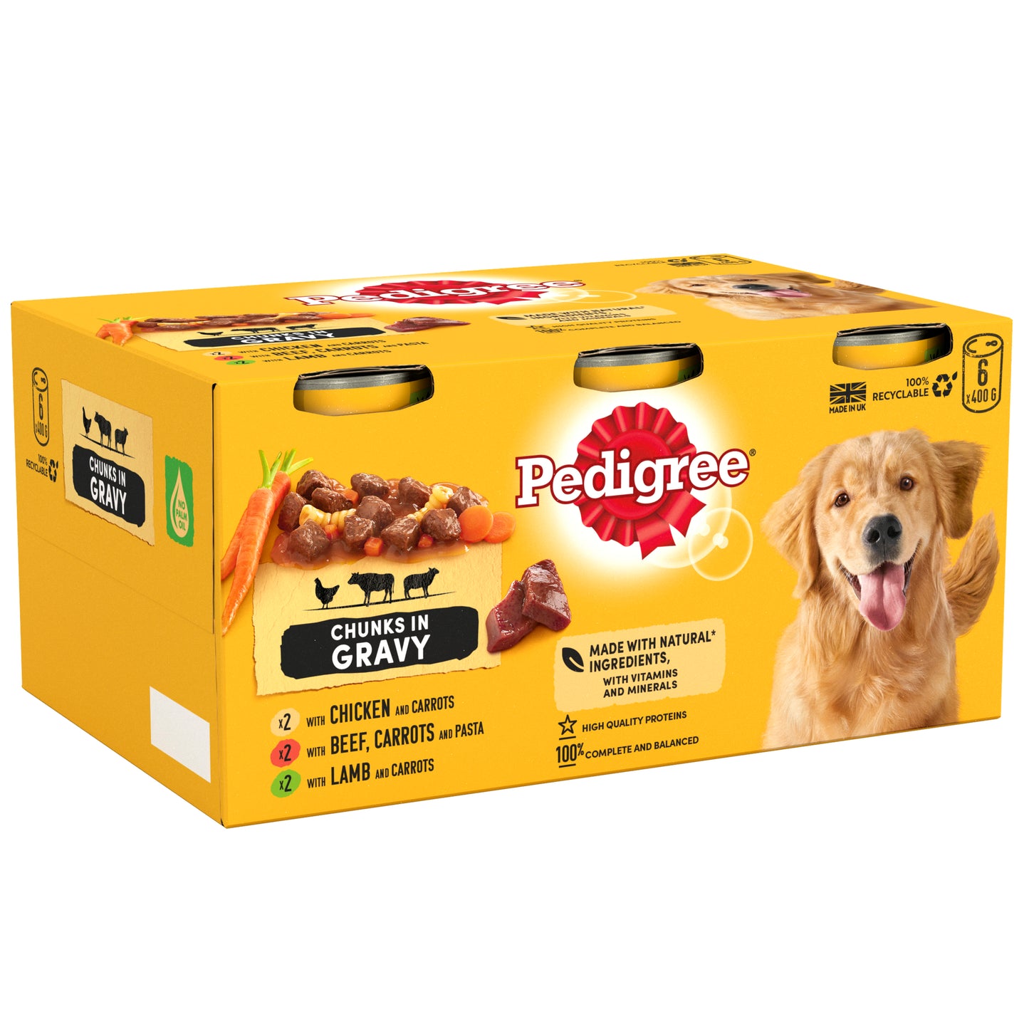 Pedigree Adult Wet Dog Food Tins - Country Casseroles in Gravy