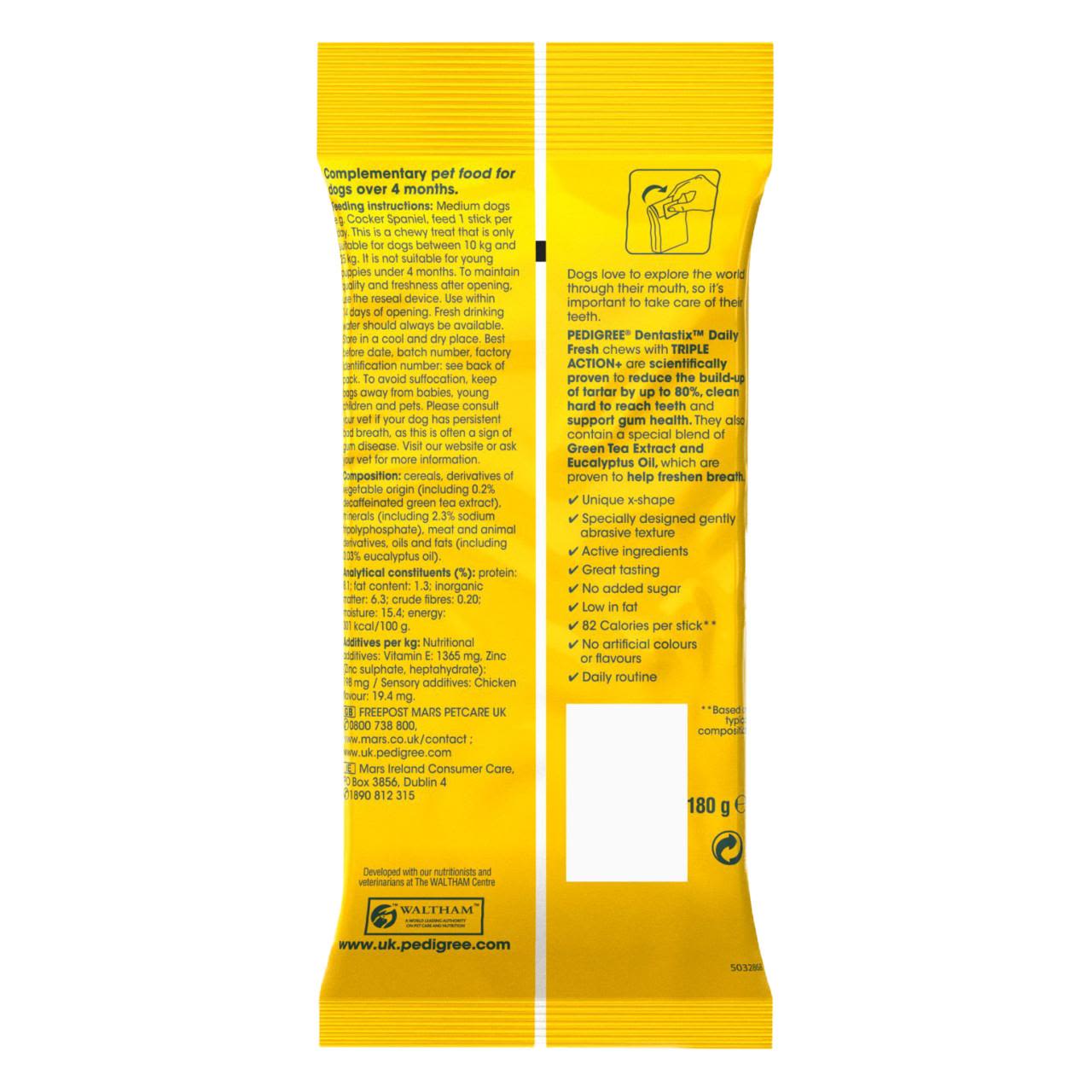 Pedigree Dentastix Fresh Daily Adult Medium Dog Dental Treats