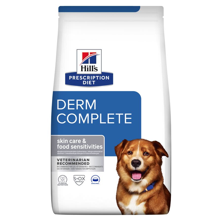 Hill's Hill'S Prescription Derm Skin Care Sensitivities Adult Dry Dog Food pet food packaging
