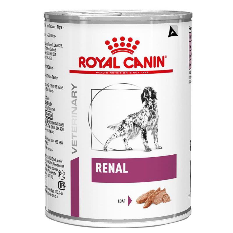 Royal Canin Royal Canin Renal Adult Wet Dog Food pet food packaging