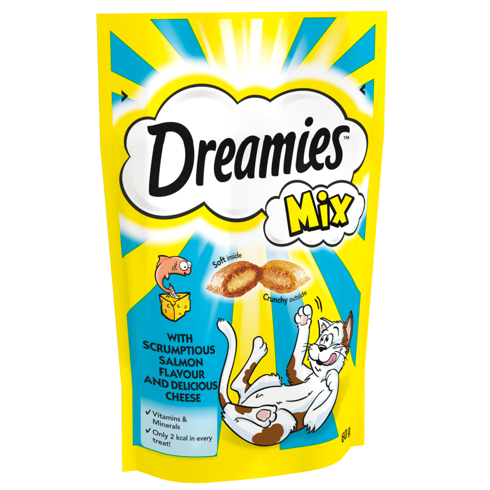 Dreamies Mix Salmon Flavour & Cheese Cat Treats