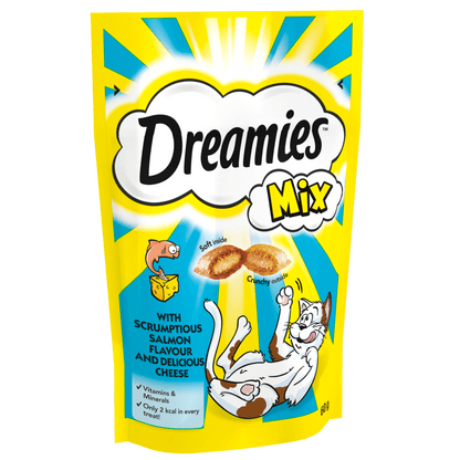 Dreamies Mix Salmon Flavour & Cheese Cat Treats