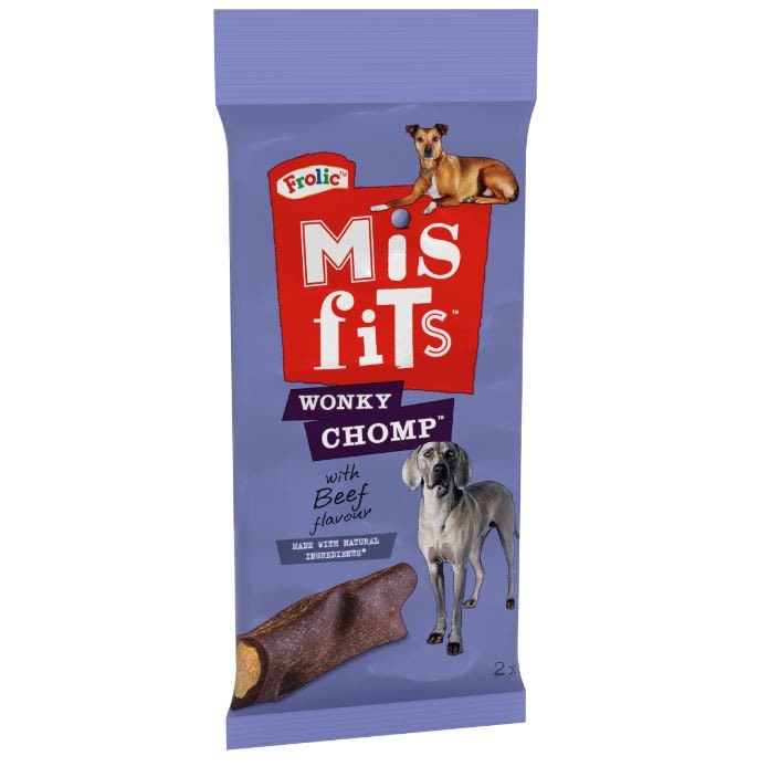 Misfits Wonky Chomp Adult Medium Dog Treats Beef 2 Stick