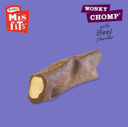 Misfits Wonky Chomp Adult Medium Dog Treats Beef 2 Stick