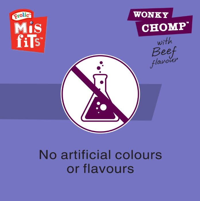 Misfits Wonky Chomp Adult Medium Dog Treats Beef 2 Stick