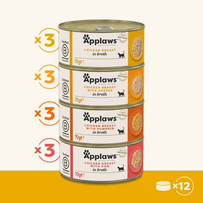 Applaws Cat Tin 70g Multipack Chicken
