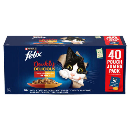 Felix Doubly Delicious Countryside Selection in Jelly Wet Cat Food