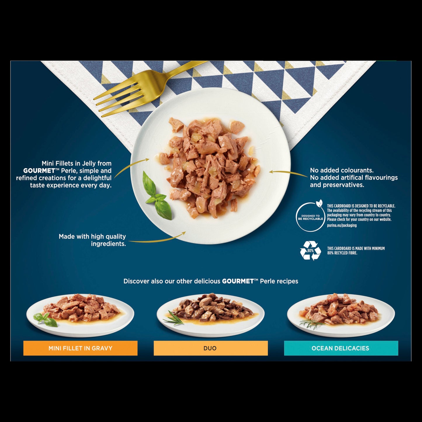 Gourmet Perle Mini Fillets Pouches Adult Wet Cat Food