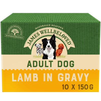 James Wellbeloved James Wellbeloved Wet Gravy Lamb Adult Dog pet food packaging