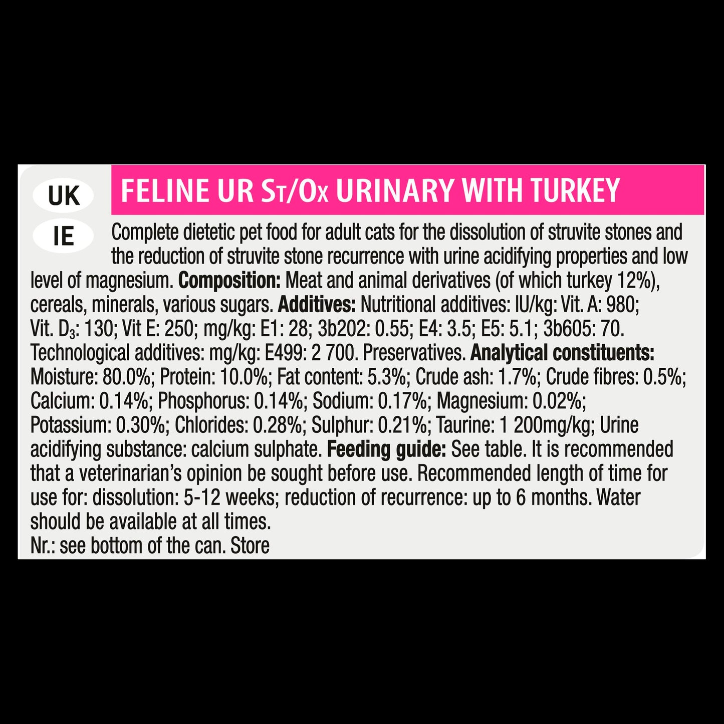 Purina Pro Plan Veterinary Diets UR St/Ox Urinary Adult Cat Wet Food - Turkey