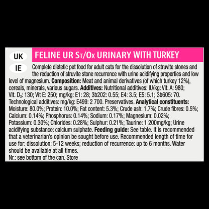 Purina Pro Plan Veterinary Diets UR St/Ox Urinary Adult Cat Wet Food - Turkey