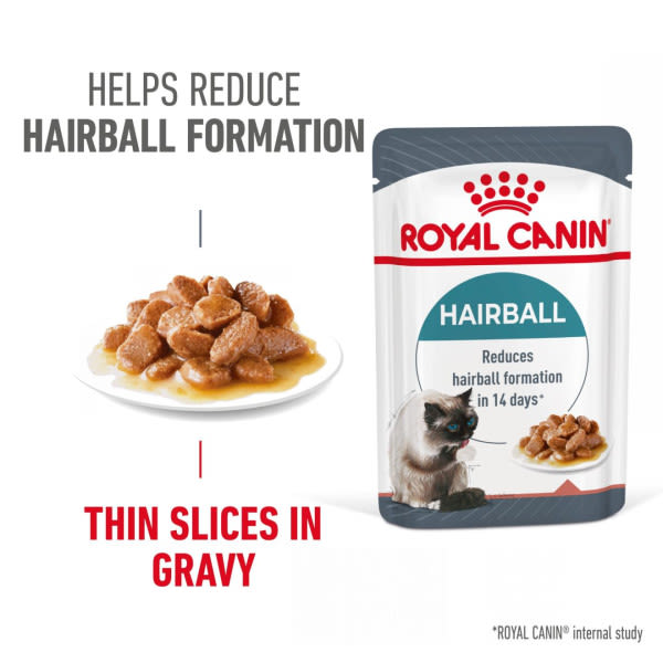 Royal Canin Intense Hairball 34 Adult Wet Cat Food - Gravy