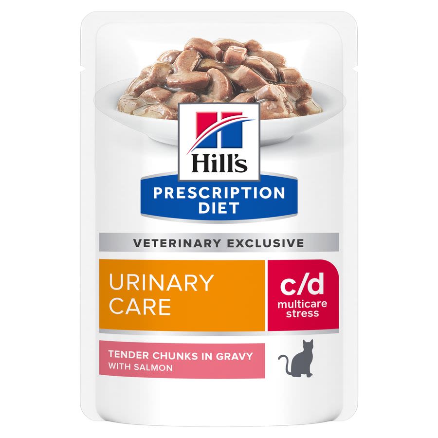 Hill's Hill'S Prescription Multicare Stress Urinary Care Salmon Adult Wet Cat Food pet food packaging