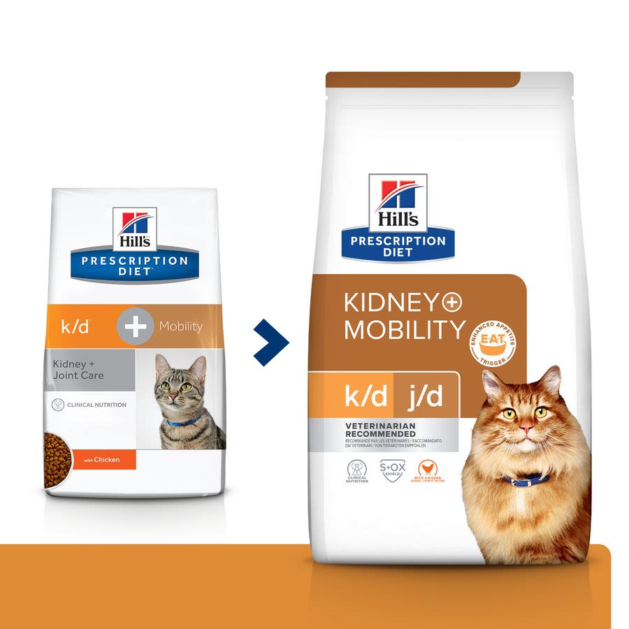 Hill's Prescription Diet Kidney k/d + Mobility Joint Care Dry Cat Food - Chicken