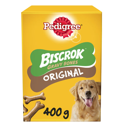 Pedigree Biscrok Gravy Bones Adult Dog Biscuit Treats Original