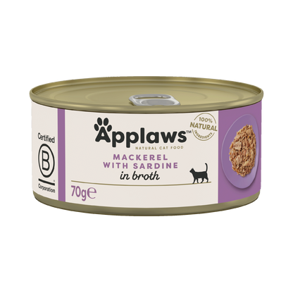 Applaws Cat Tin 70g Mackerel with Sardine