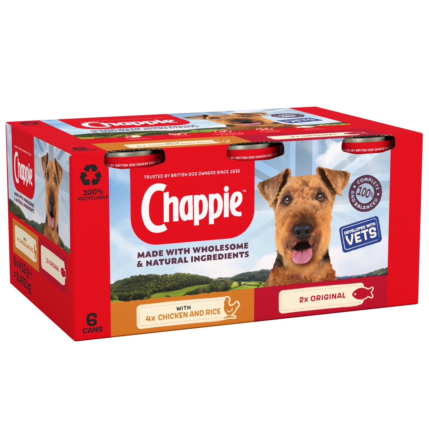 Chappie Adult Wet Dog Food Tins Favourites in Loaf