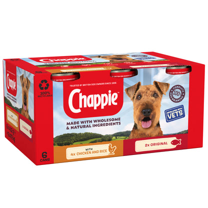 Chappie Adult Wet Dog Food Tins Favourites in Loaf