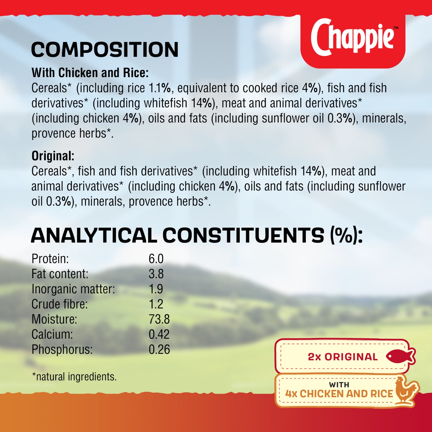 Chappie Adult Wet Dog Food Tins Favourites in Loaf