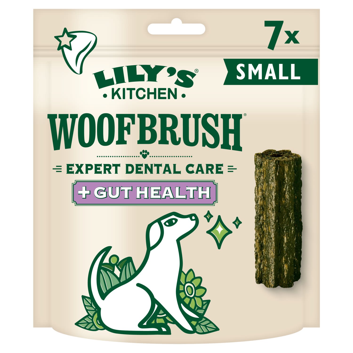 Lily's Kitchen Lily'S Kitchen Woofbrush Dental Chew For Small Adult Treat Dog Food pet food packaging