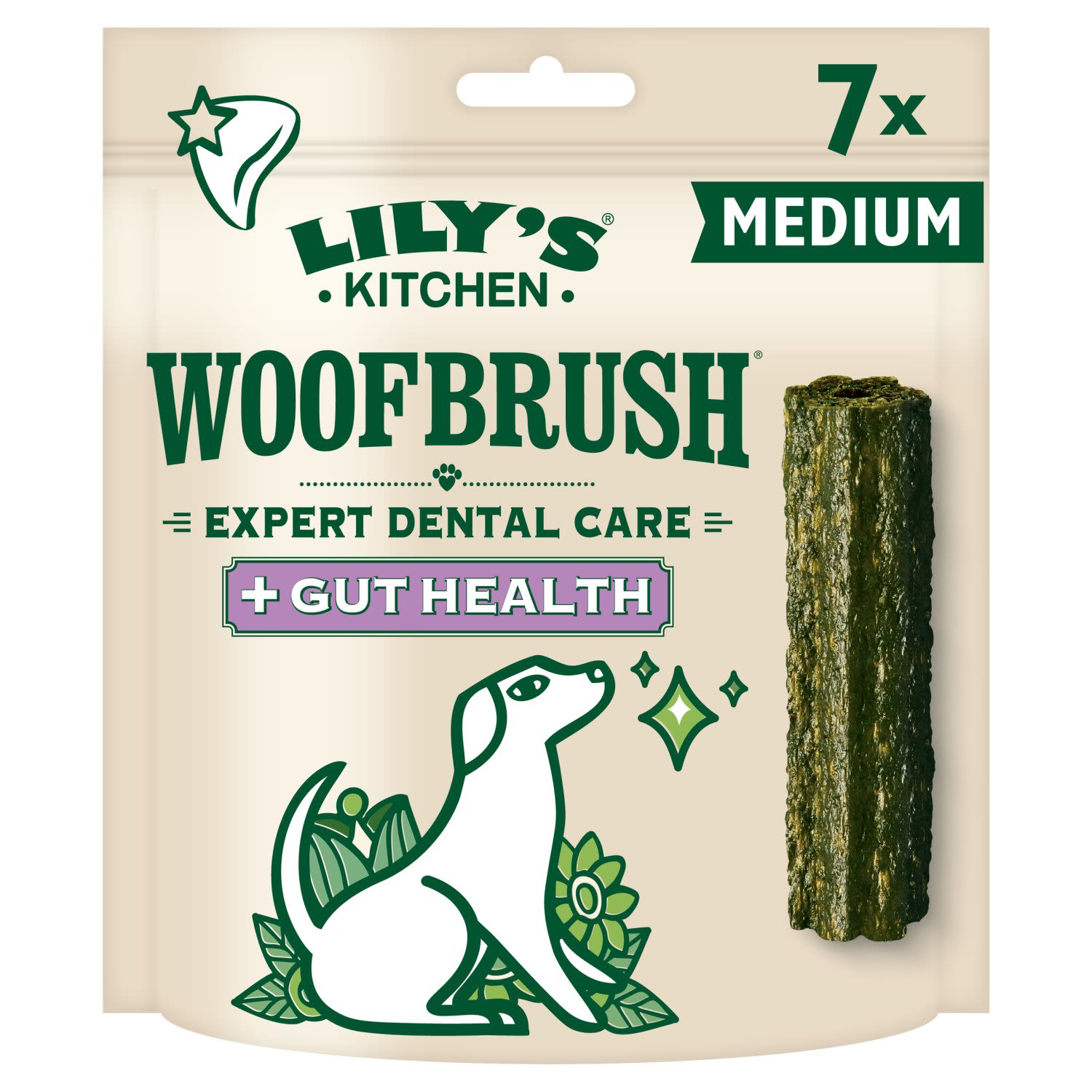 Lily's Kitchen Lily'S Kitchen Woofbrush Dental Chew For Adult Treat Dog Food pet food packaging