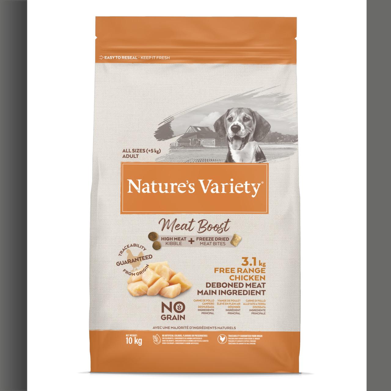 Nature's Variety Meat Boost Adult Dry Dog Food - Free Range Chicken
