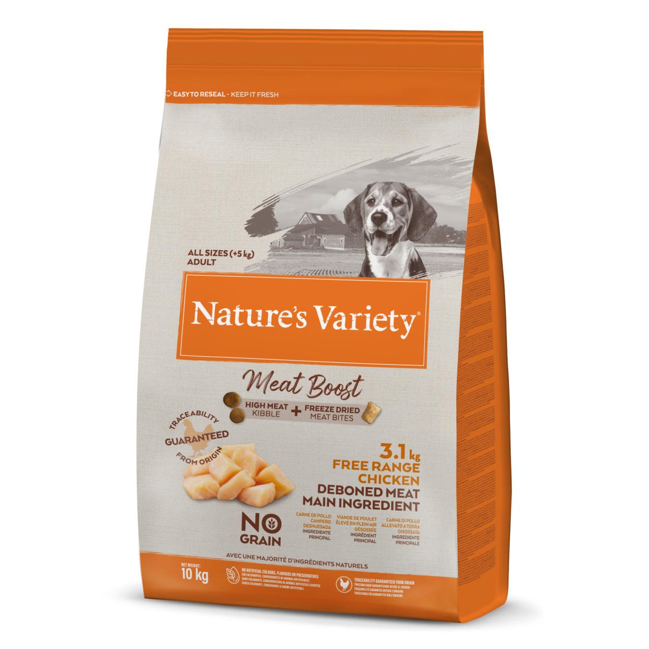 Nature's Variety Meat Boost Adult Dry Dog Food - Free Range Chicken