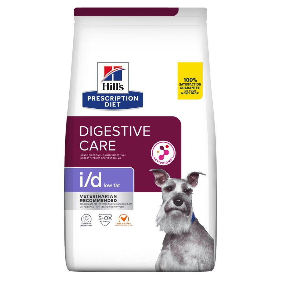 Hill's Hill'S Prescription Digestive Care Low Fat Chicken Adult Dry Dog Food pet food packaging
