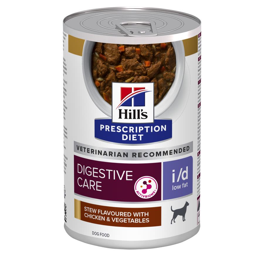 Hill's Hill'S Prescription Low Fat Digestive Care Stew Chicken Adult Wet Dog Food pet food packaging