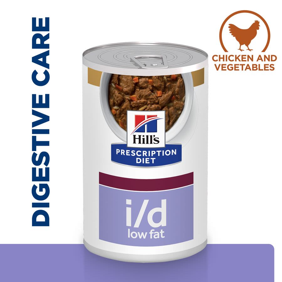 Hill's Prescription Diet i/d Low Fat Digestive Care Adult/Senior Wet Dog Food - Chicken, Vegetables & Rice Stew 12 x 354g