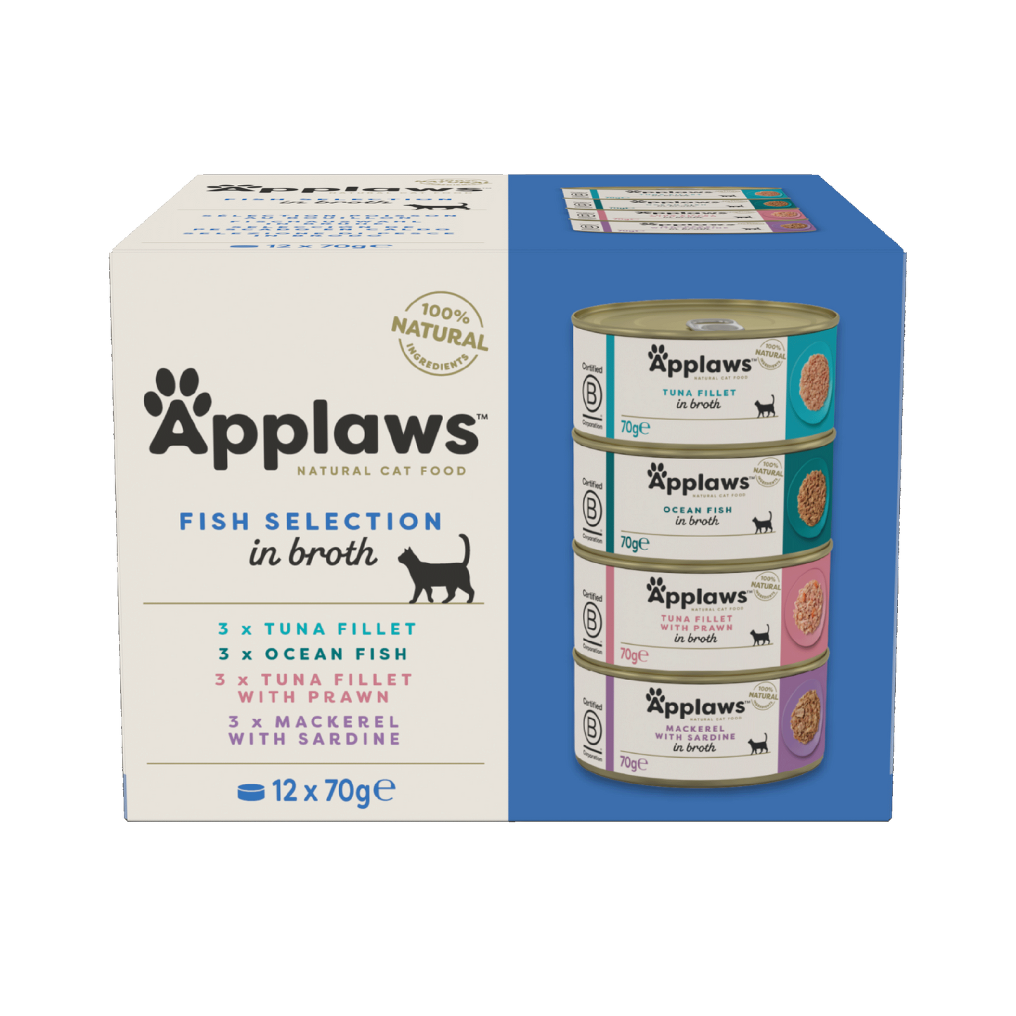 Applaws Cat Tin 70g Multipack Fish Selection