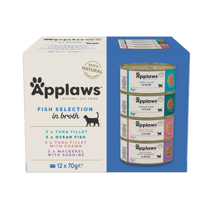 Applaws Cat Tin 70g Multipack Fish Selection