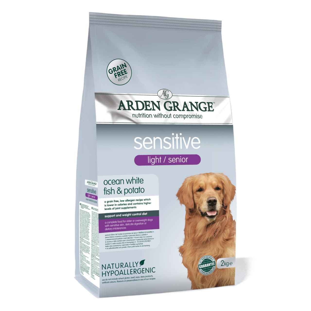 Arden grange Arden Grange Light Sensitive Ocean White Senior Dry Dog Food pet food packaging