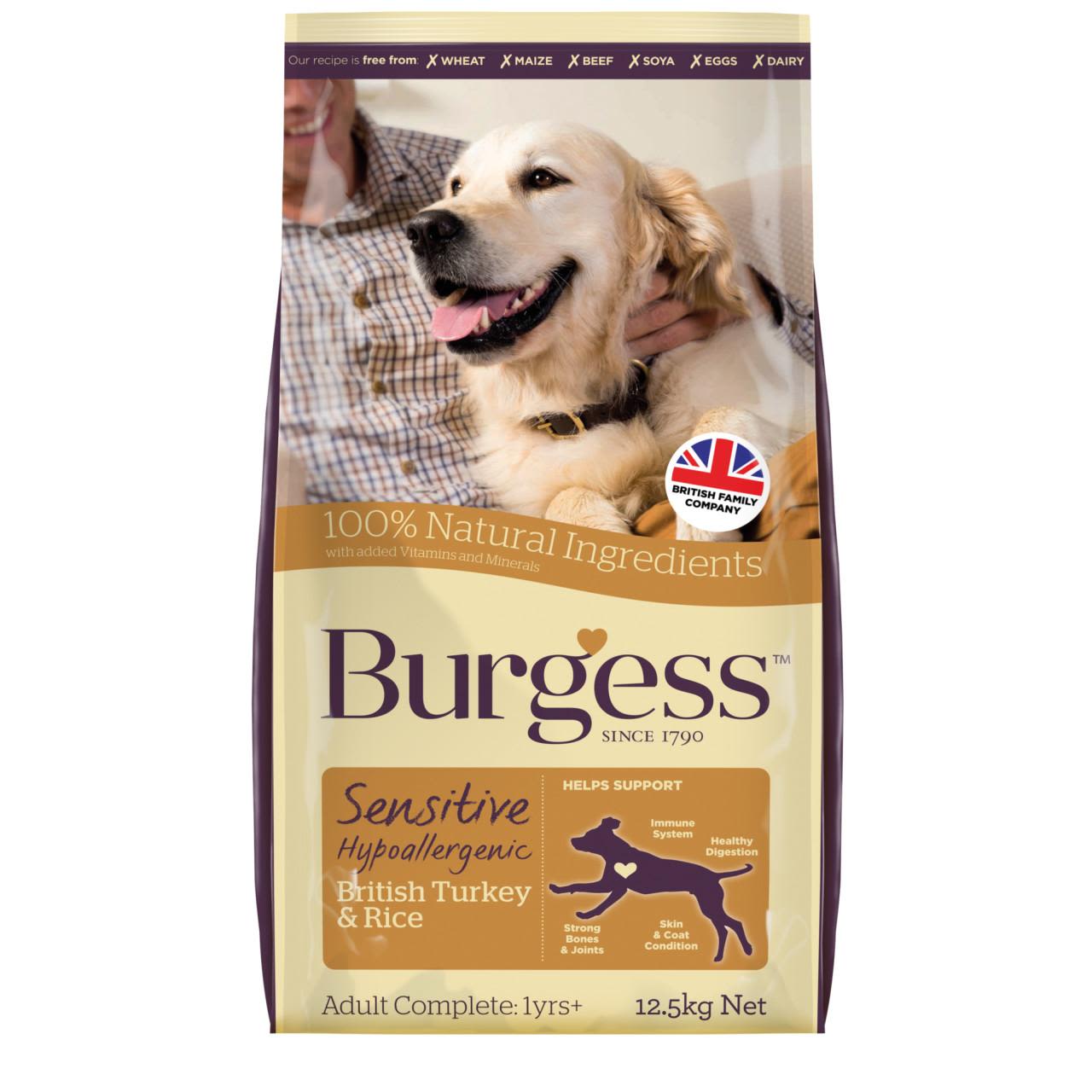 Burgess Sensitive Adult Hypoallergenic Turkey & Rice Dry Dog Food