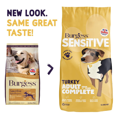 Burgess Sensitive Adult Hypoallergenic Turkey & Rice Dry Dog Food