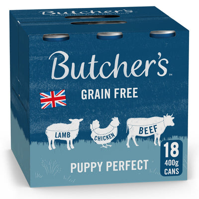 Butchers Butchers Grain Free Perfect Beef Chicken Lamb pet food packaging