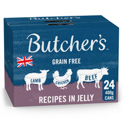 Butcher's Recipes in Jelly Dog Food Tins