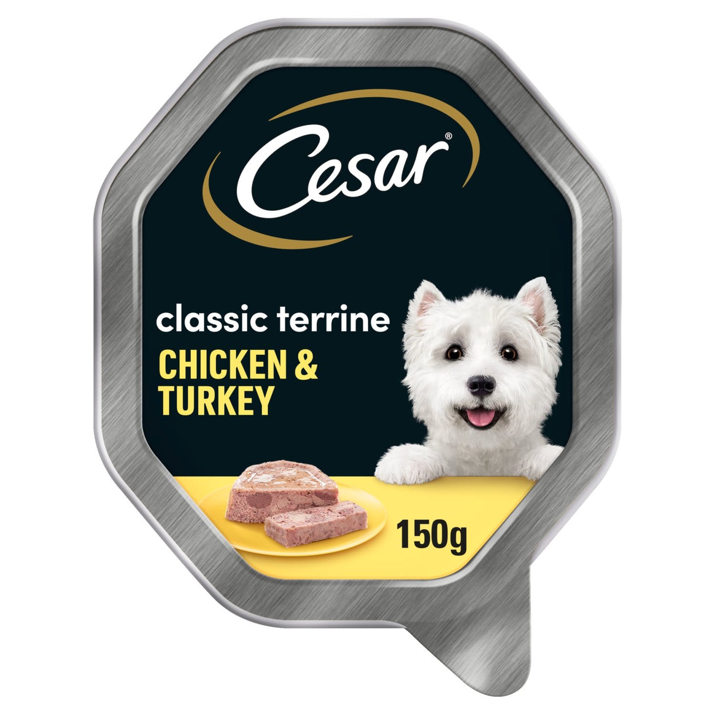 Cesar Classic Terrine Dog Food Tray Chicken & Turkey in Loaf