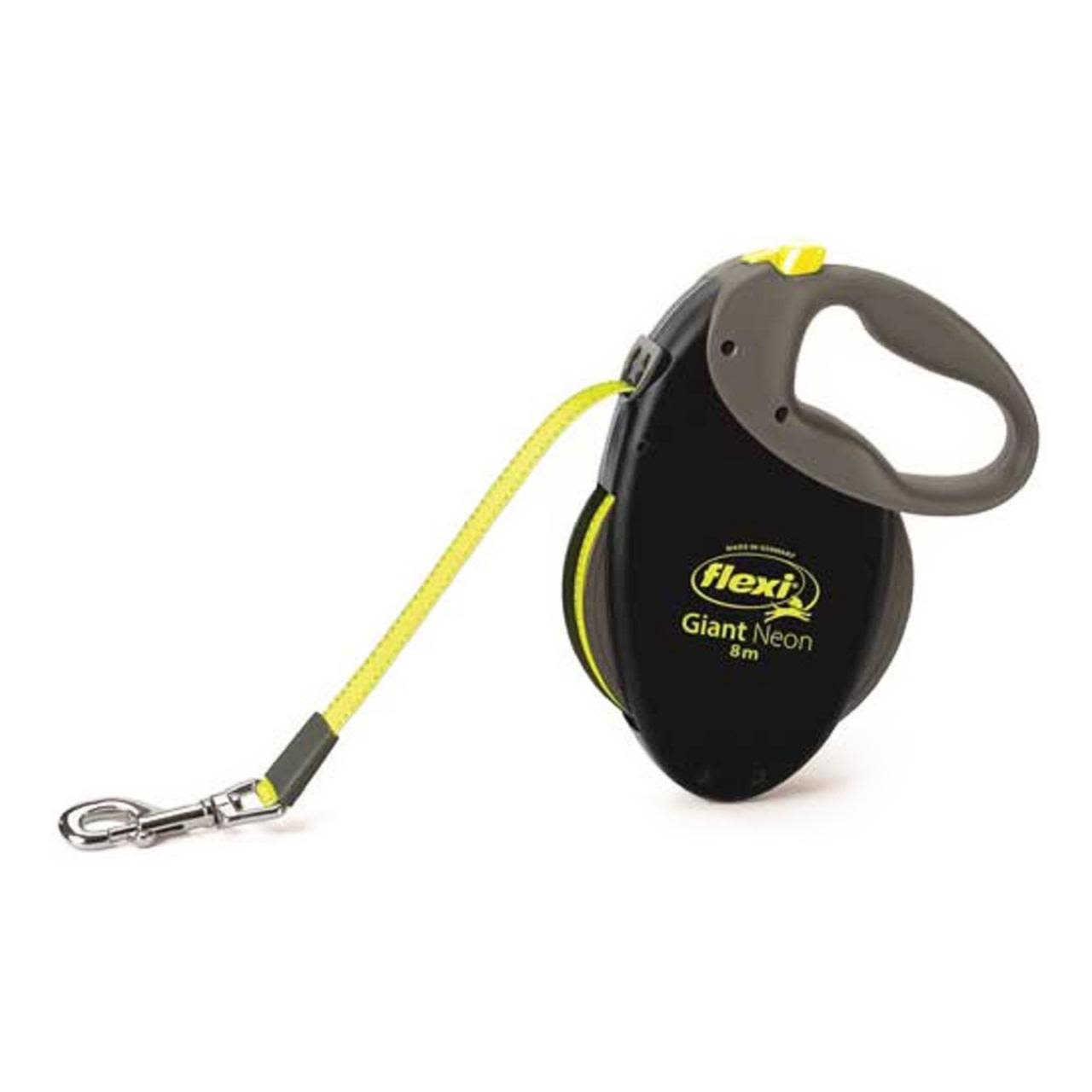 Flexi Neon Giant Tape Medium Black Dog Lead