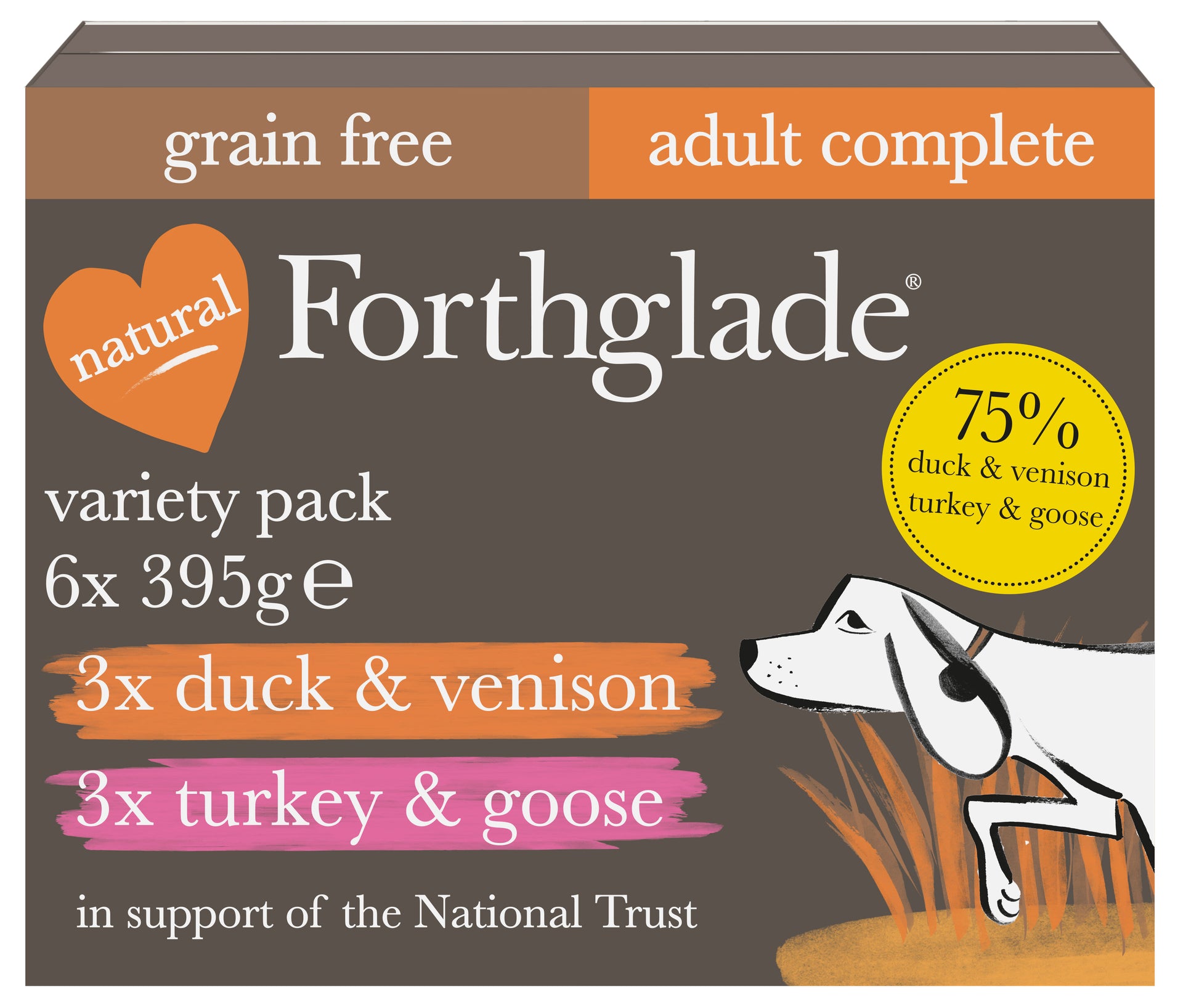 Forthglade Forthglade Goose Duck Turkey Venison Adult Wet Dog Food pet food packaging