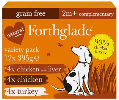 Forthglade Forthglade Just Grain Free Chicken Liver Turkey pet food packaging