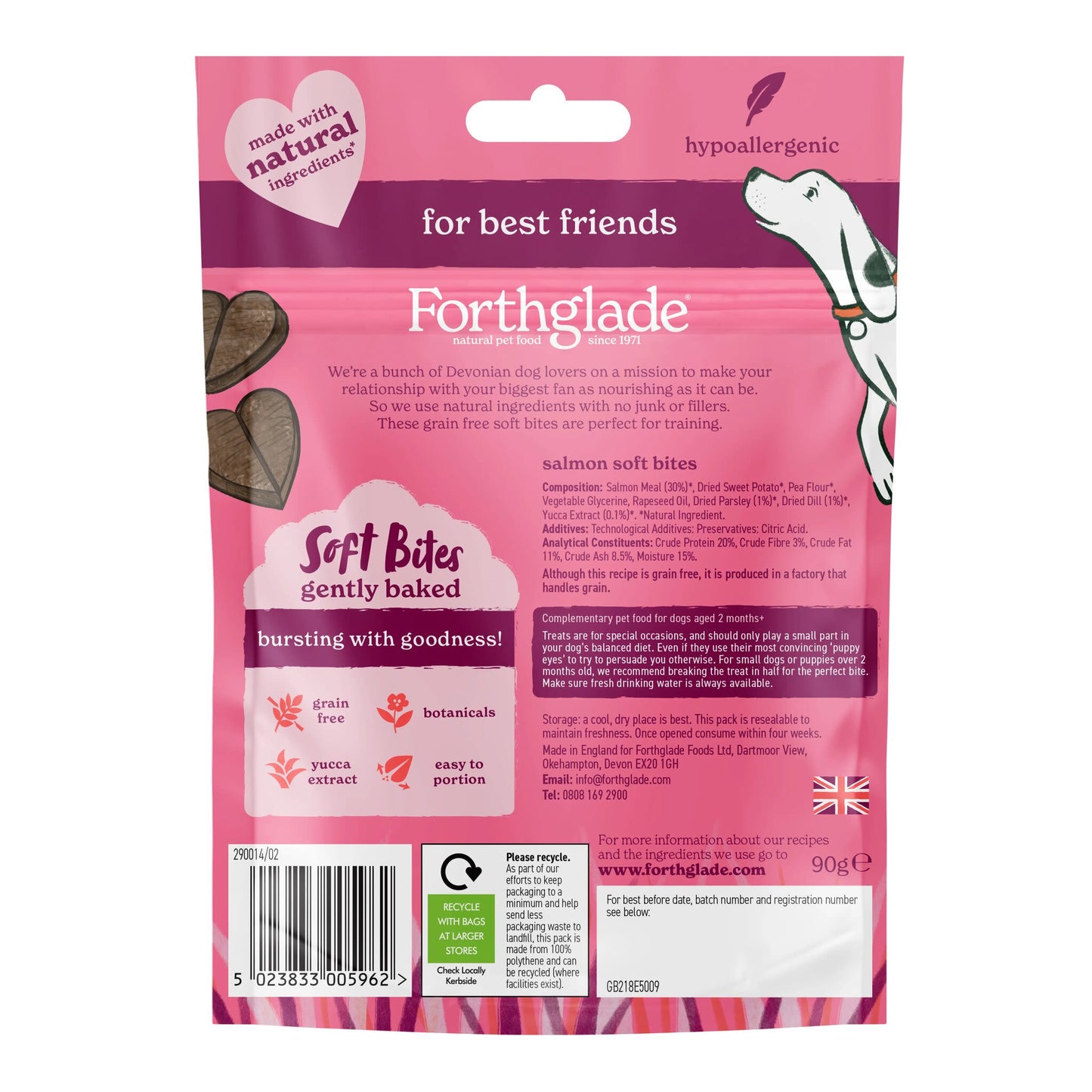 Forthglade Natural Soft Bites Dog Treats - Salmon