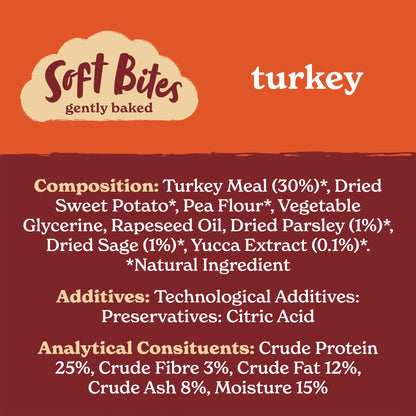 Forthglade Natural Soft Bites Dog Treats - Turkey