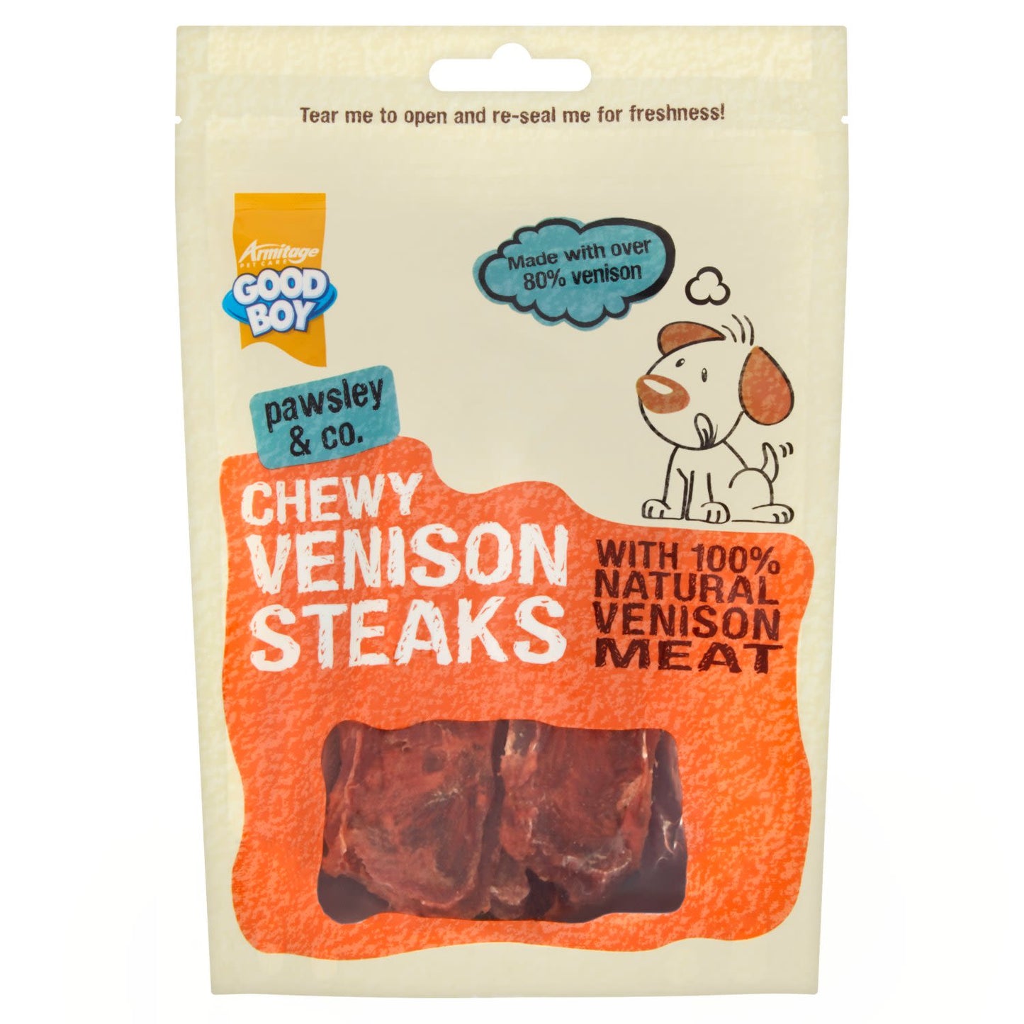 Good Boy Chewy Venison Steaks Dog Treat