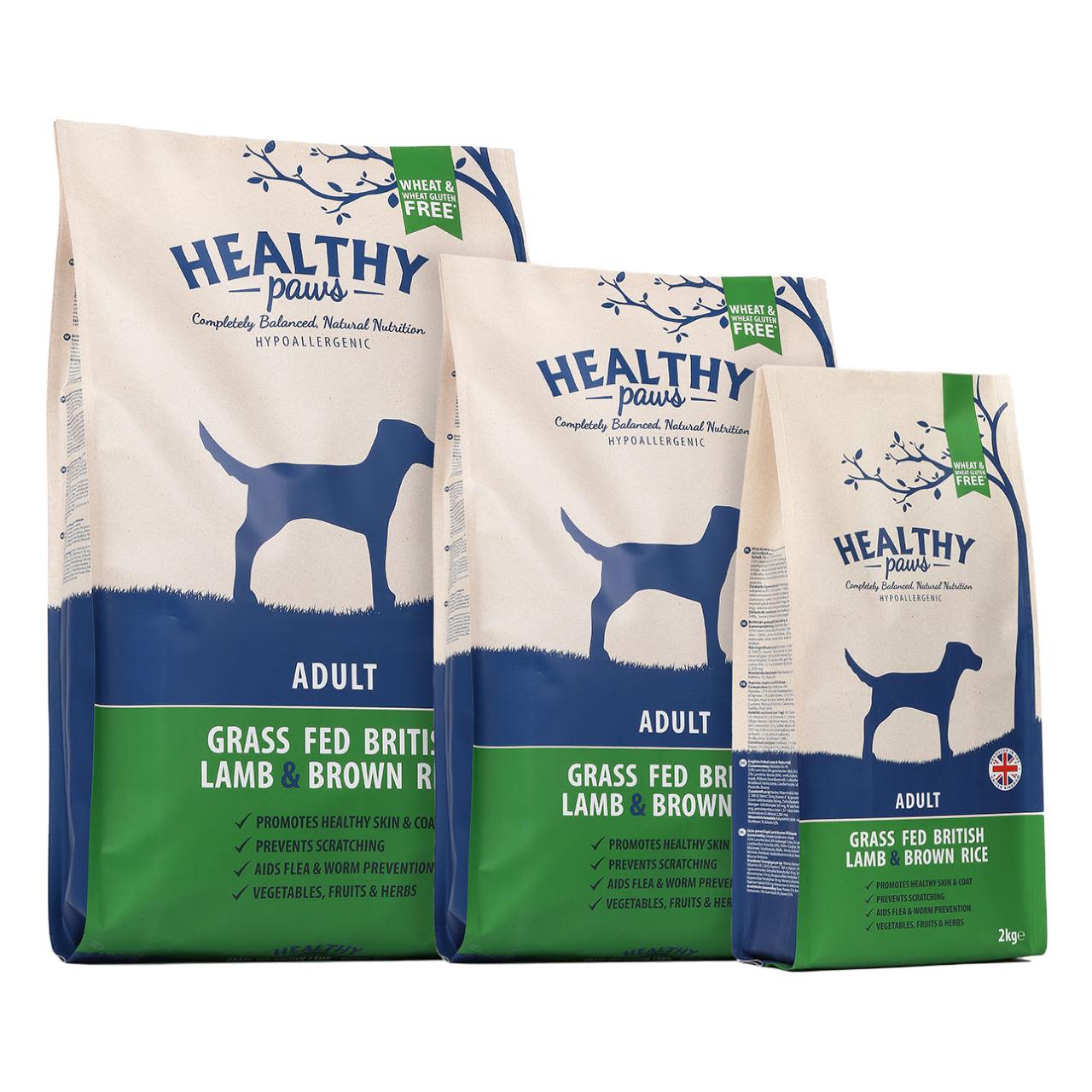 Healthy Paws Grass Fed British Lamb & Brown Rice Adult Dog Food