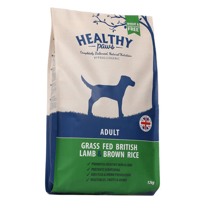 Healthy Paws Grass Fed British Lamb & Brown Rice Adult Dog Food